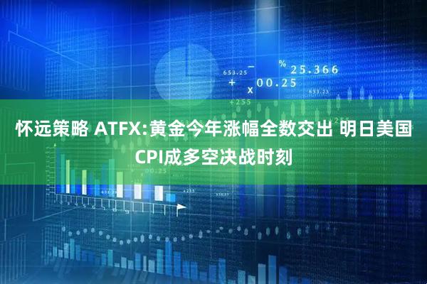 怀远策略 ATFX:黄金今年涨幅全数交出 明日美国CPI成多空决战时刻