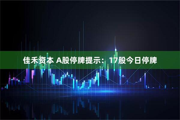佳禾资本 A股停牌提示：17股今日停牌