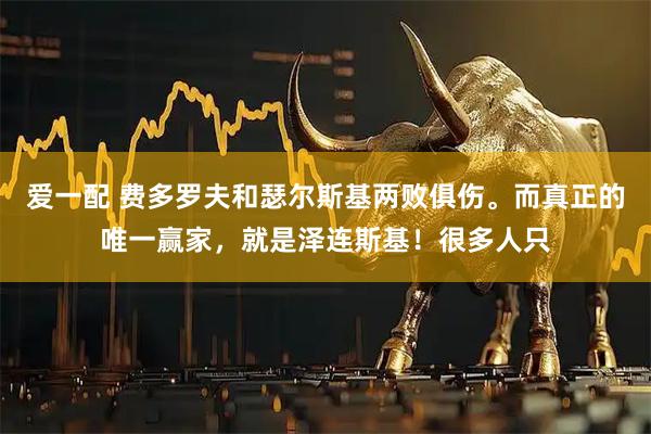 爱一配 费多罗夫和瑟尔斯基两败俱伤。而真正的唯一赢家，就是泽连斯基！很多人只